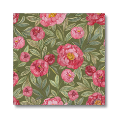 Bloomed Pink Rose Painting Canvas