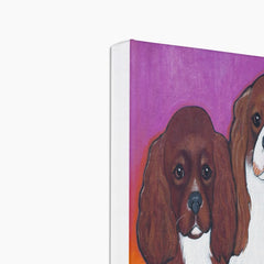 Two Adorable Basset Hound Puppies Painting Canvas