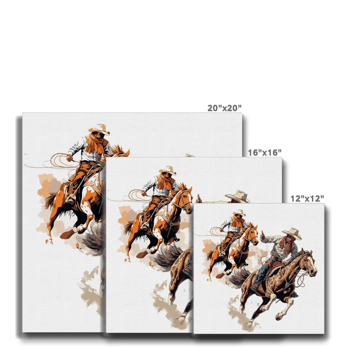 Fearless Cowboys Animated Posters Canvas