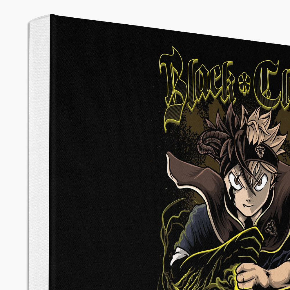 Yellow, Black Clover Art Canvas