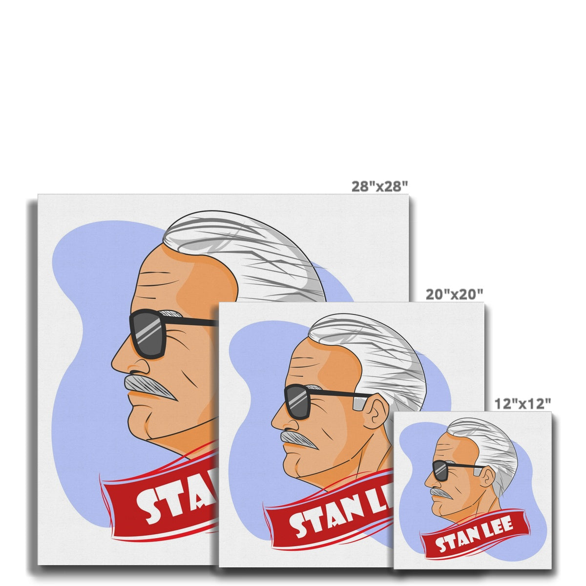 Stan Lee Sketch Art Illustration Canvas