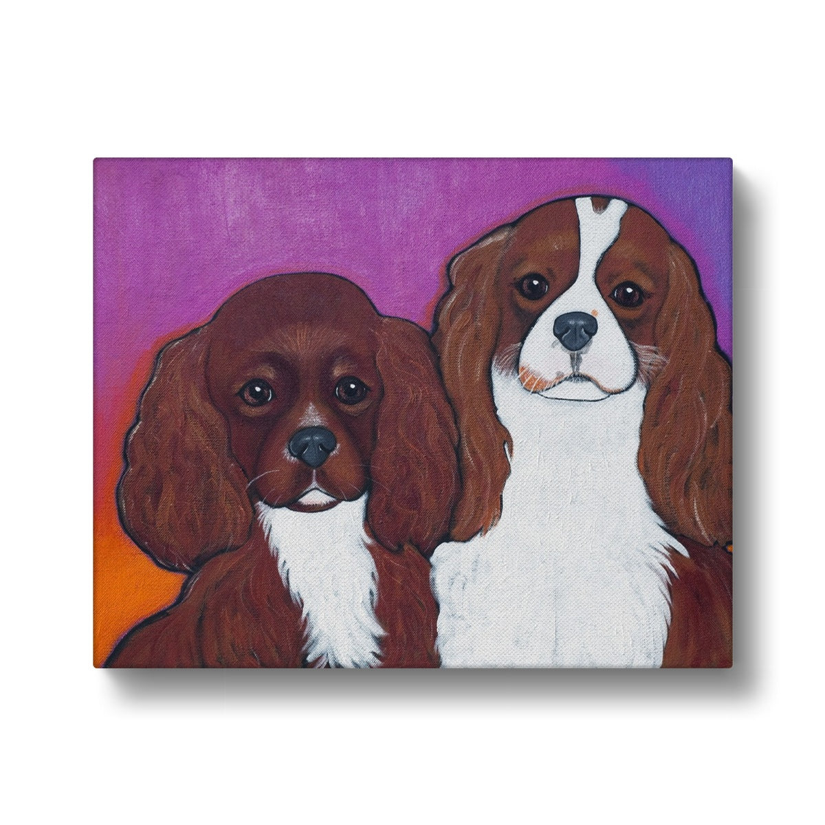 Two Adorable Basset Hound Puppies Painting Canvas