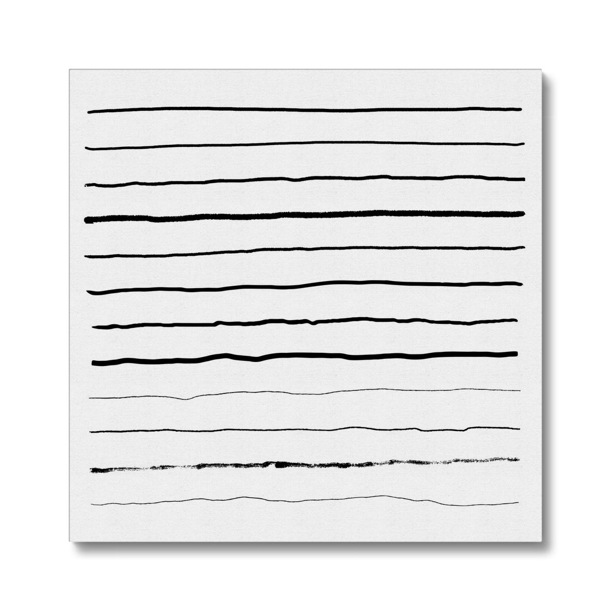 Horizontal Monochrome Lines Canvas