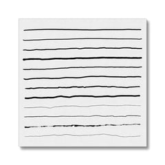 Horizontal Monochrome Lines Canvas