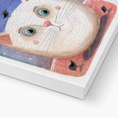 Cat & Sparrow Illustration Canvas