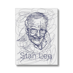 Monochrome Stan Lee Sketch Art Canvas