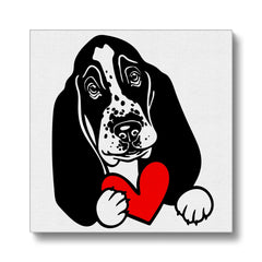 Monochrome Basset Hound Animation Canvas