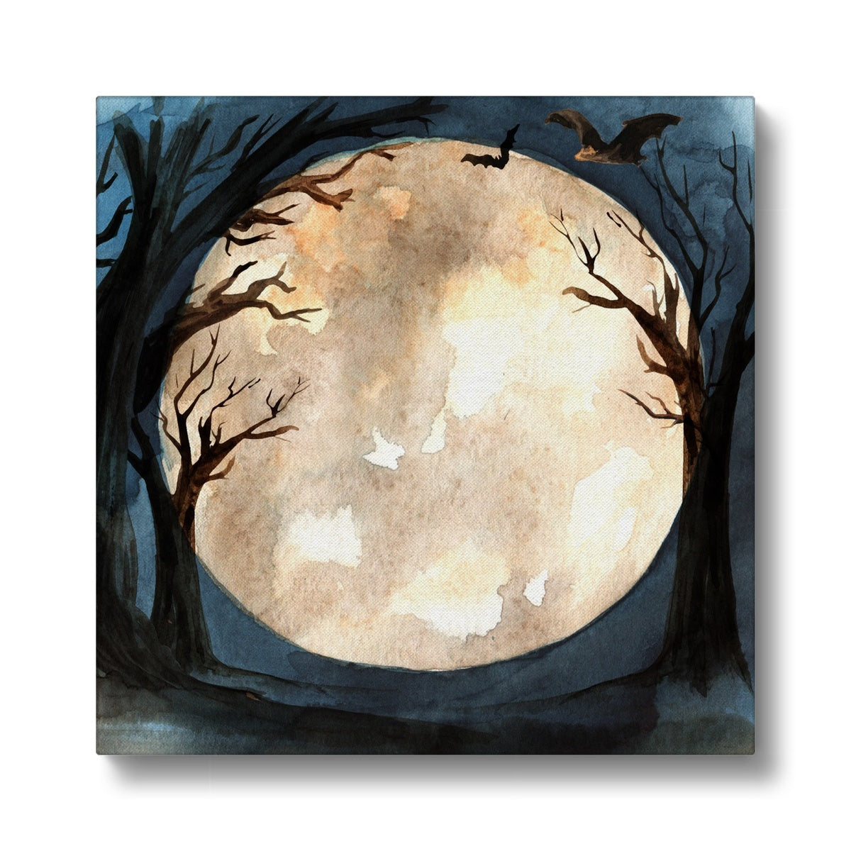 Midnight Full Moon Beauty  Canvas