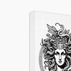 Black & White Medusa Illustration Canvas