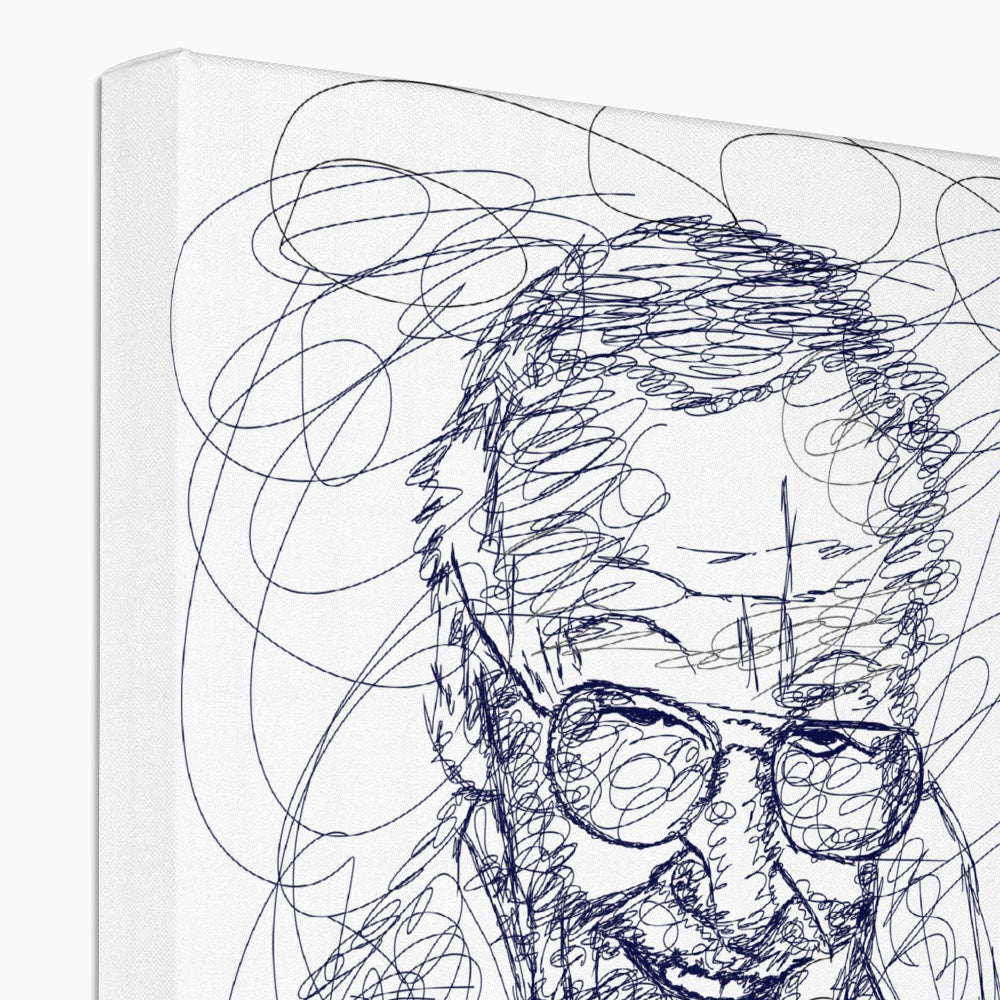 Monochrome Stan Lee Sketch Art Canvas