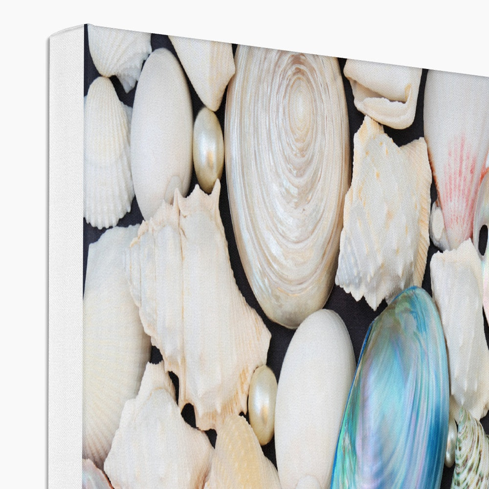 Iridescent Seashell Strokes Canvas