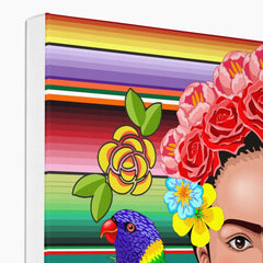 Farida Kahlo & Retro Vibes Canvas