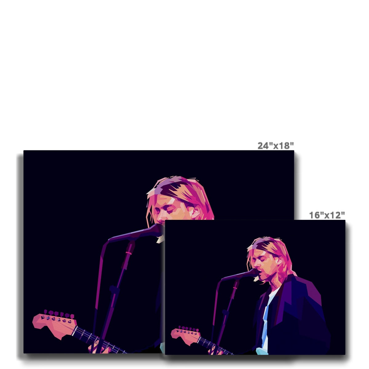 Kurt Cobain's Vibrant Portrait Canvas