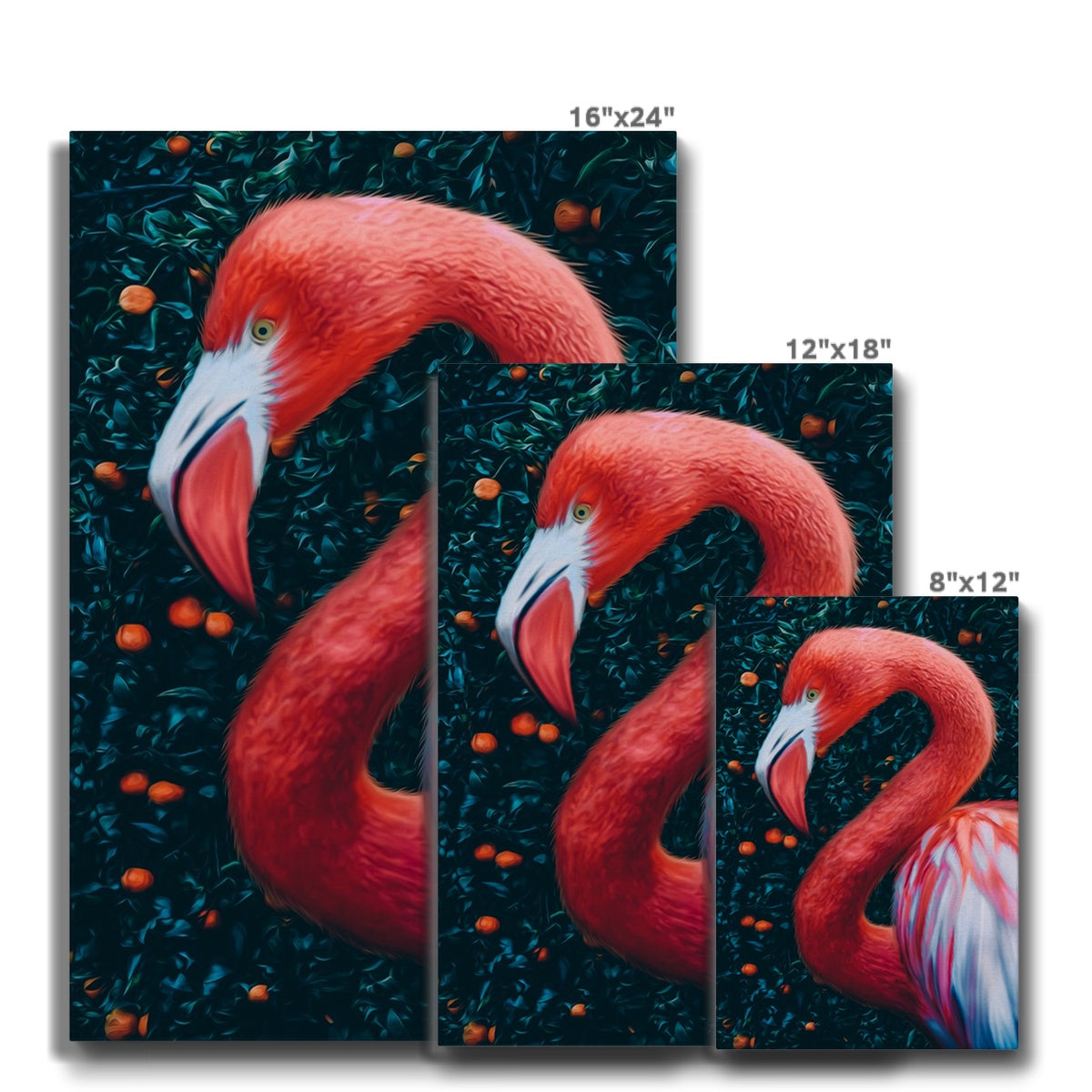 Flamingo & An Orange Tree Canvas