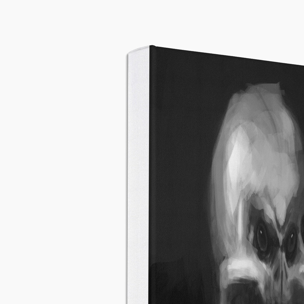 Spine-Chilling Smiling Skull Painting Canvas