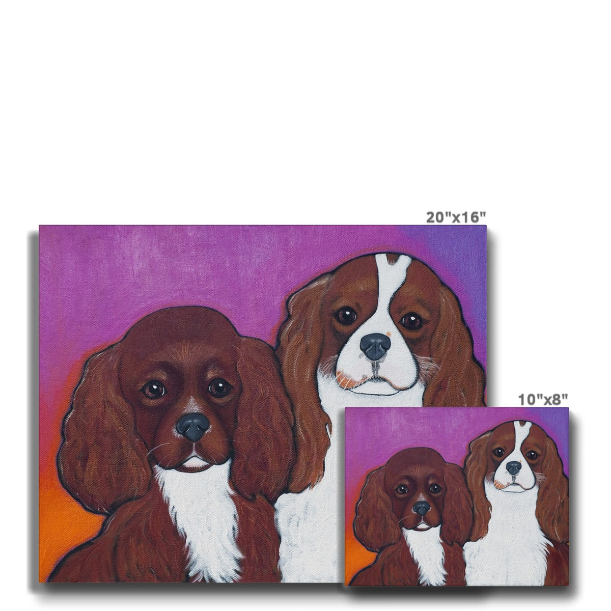 Two Adorable Basset Hound Puppies Painting Canvas