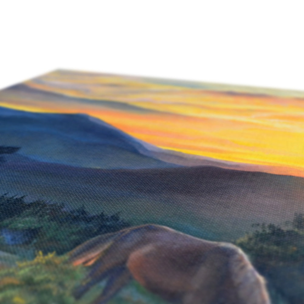 Horses & Sunset Scenery  Canvas