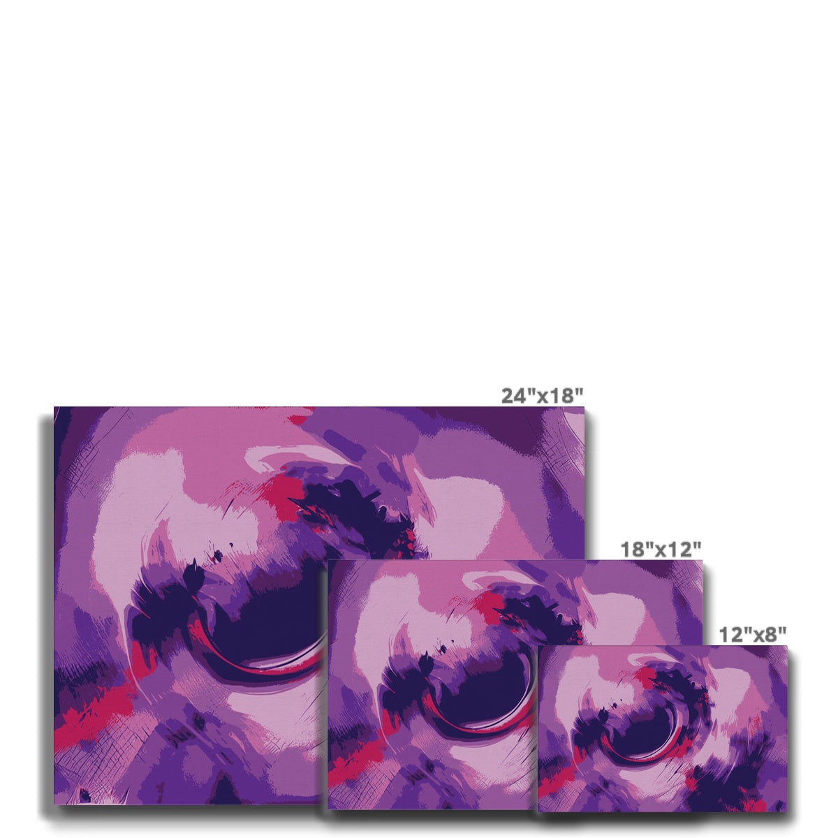 Elegant Purple Abstract Art Canvas