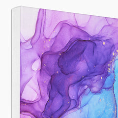 Blue & Purple Abstract Wall Art Canvas