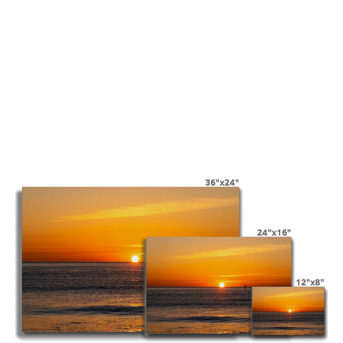 Ocean Sunrise Glow Canvas