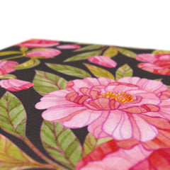 Maximal Black & Pink Floral Print Canvas