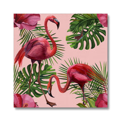 Flamingo Wall Art Illustration Canvas