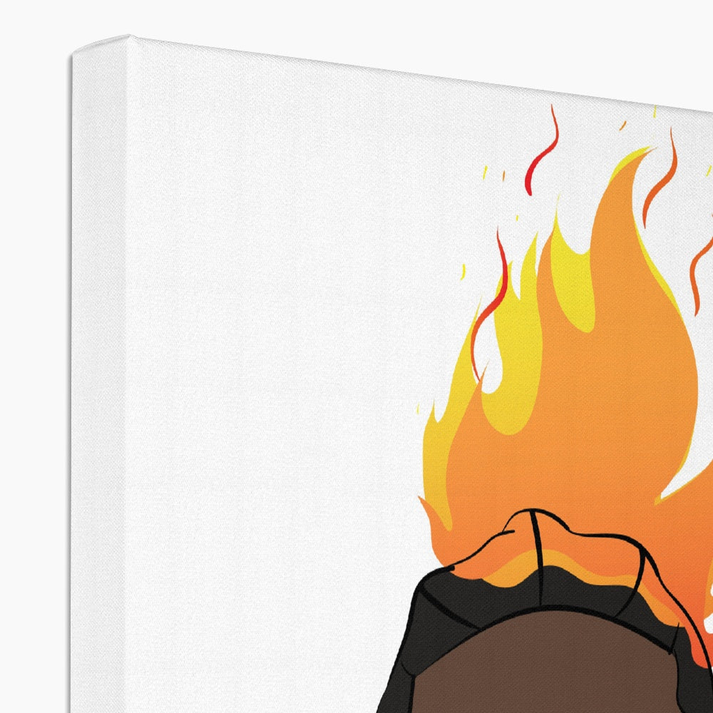 Fiery Kendrick Lamar Sketch Canvas