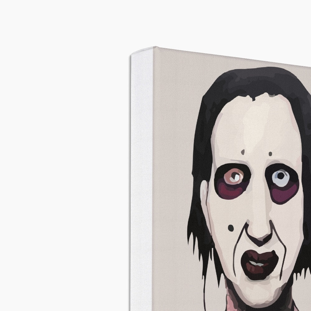 Spooky Marilyn Manson's Gothic Sketch Canvas