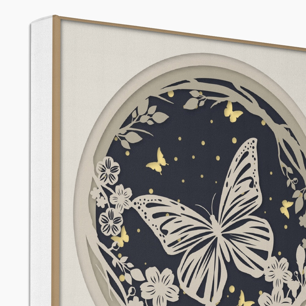 Whimsical Butterfly Haven  Canvas