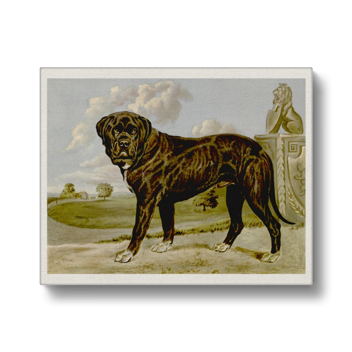 Rottweiler Period Oil Portrait Canvas