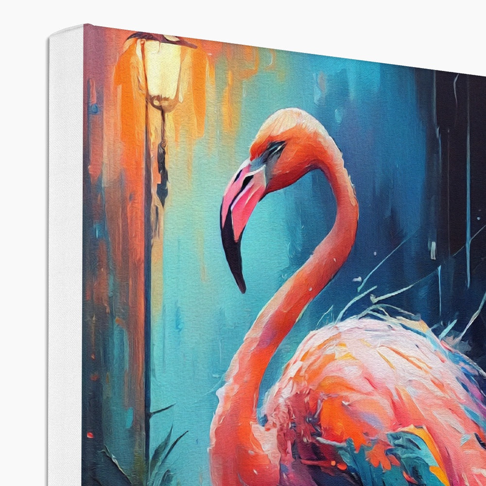 Pink Flamingo Wall Art  Canvas