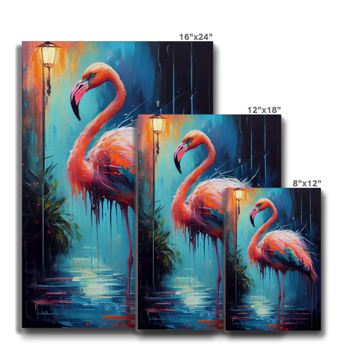 Pink Flamingo Wall Art  Canvas