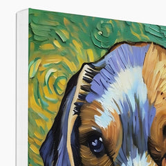 Cute Dog Colorful Illustration Canvas