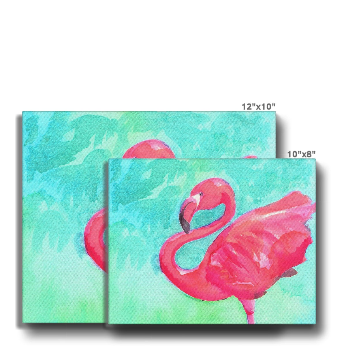 Charming Flamingo Portrait Canvas