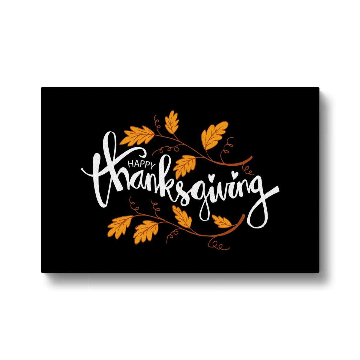 Black & White Thanksgiving Art Canvas