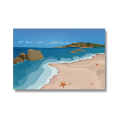 Mesmerising Ocean Shore Art Illustration Canvas