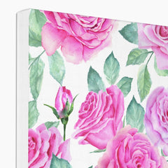 Elegant Pink Roses Art Canvas