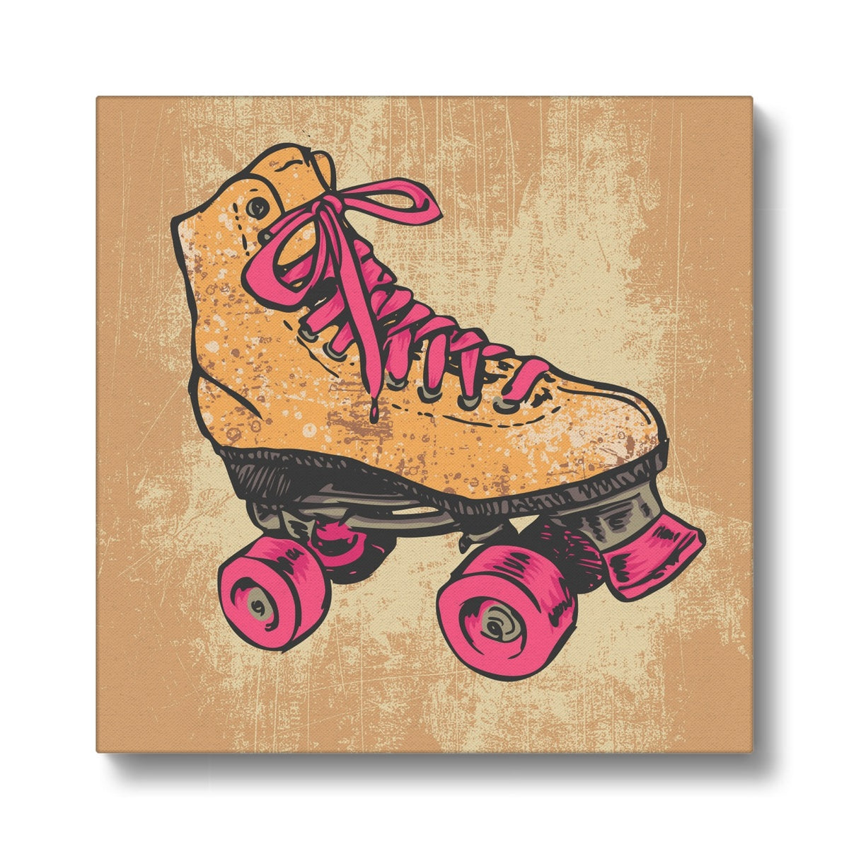 Pink & Orange Roller Skates Canvas