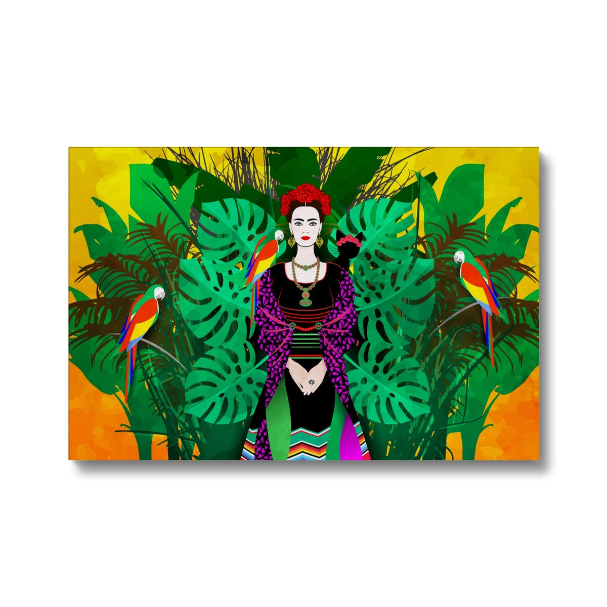 Farida & Leaves Maximal Print Canvas