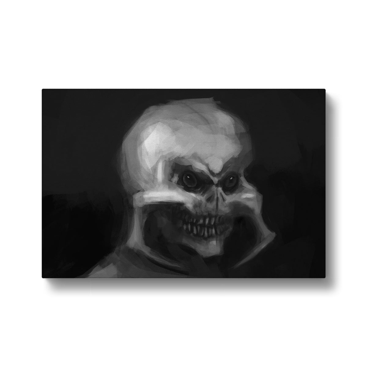 Spine-Chilling Smiling Skull Painting Canvas