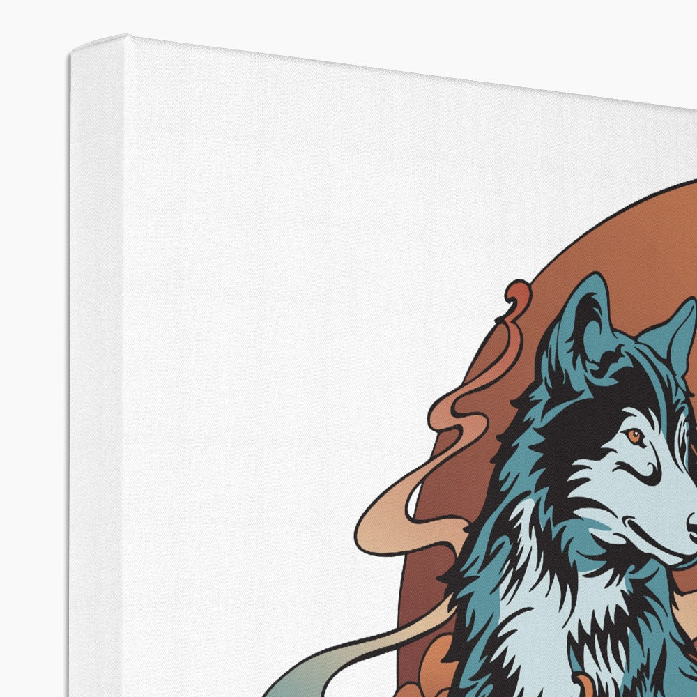 Astral Wolves Strokes  Canvas