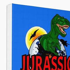 Vibrant Jurassic Park Illustration Canvas