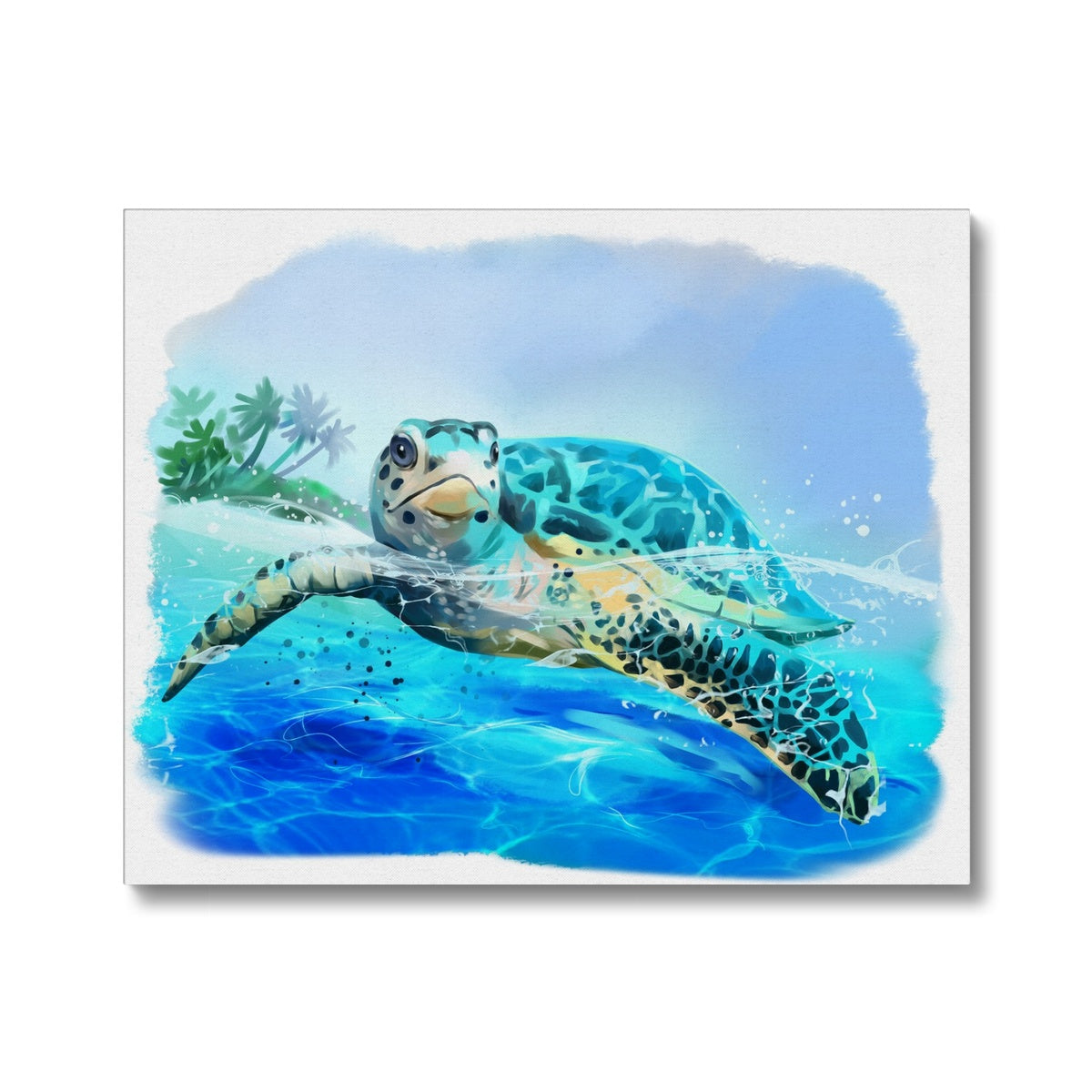 Seaside Turtle Serenity Canvas
