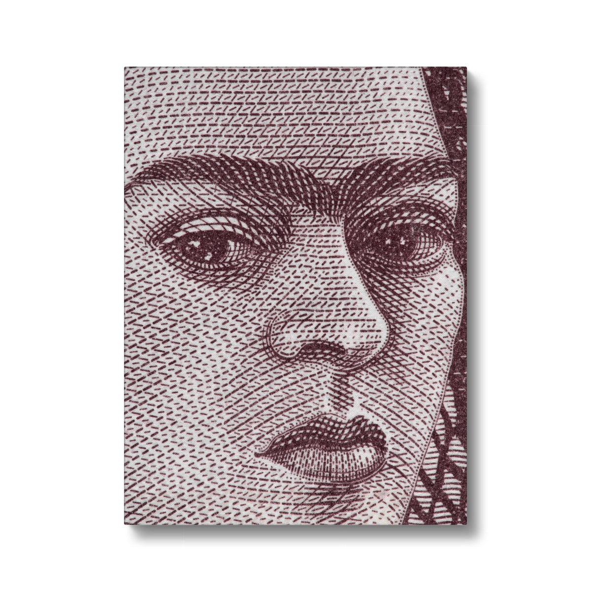 Black & White Farida Kahlo Portrait Canvas