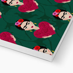 Farida & Red Hearts, Seamless Print Canvas