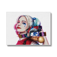 Animated Harley Quinn Portrait Canvas