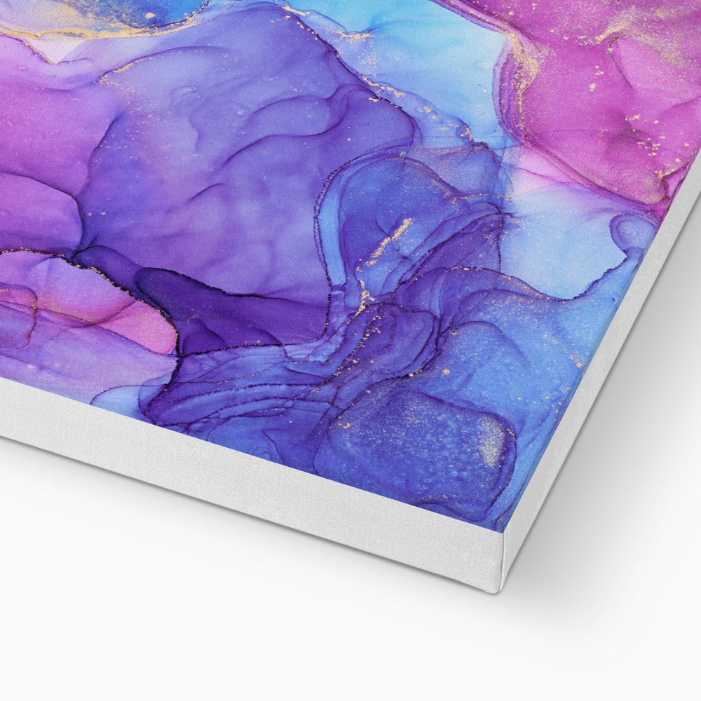 Blue & Purple Abstract Wall Art Canvas