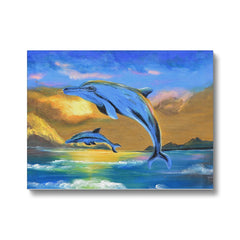 Marine Masterpieces: Dolphin Creations Canvas