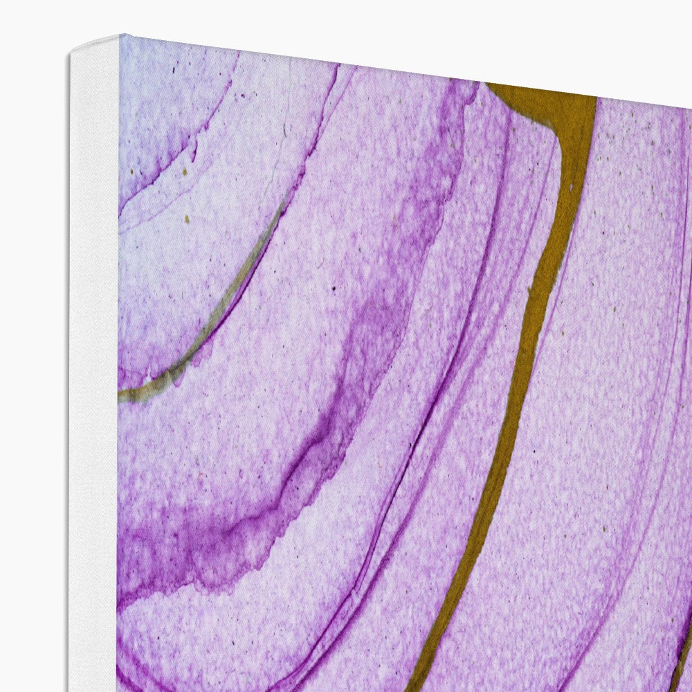 Purple & White Abstract Art Canvas