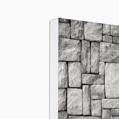 Greyscale Stone Wall Art Canvas